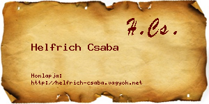 Helfrich Csaba névjegykártya