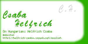 csaba helfrich business card